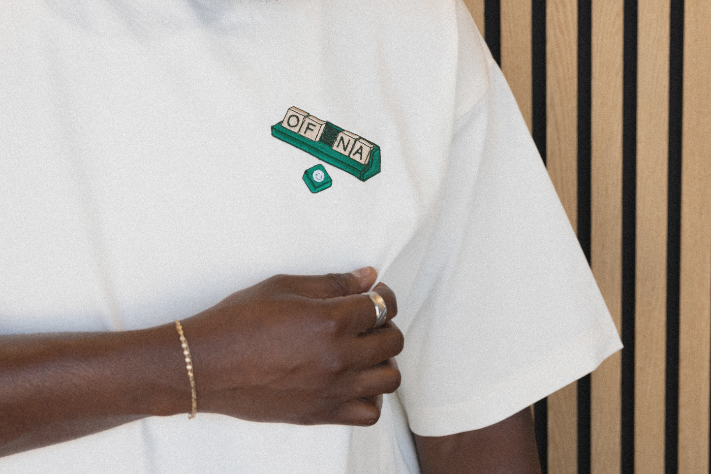 Oversized Scrabble Logo Tee - Off-White