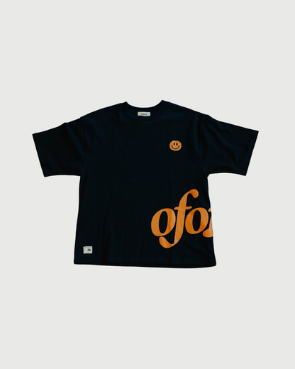 Oversized Logo Wrap Tee - Black