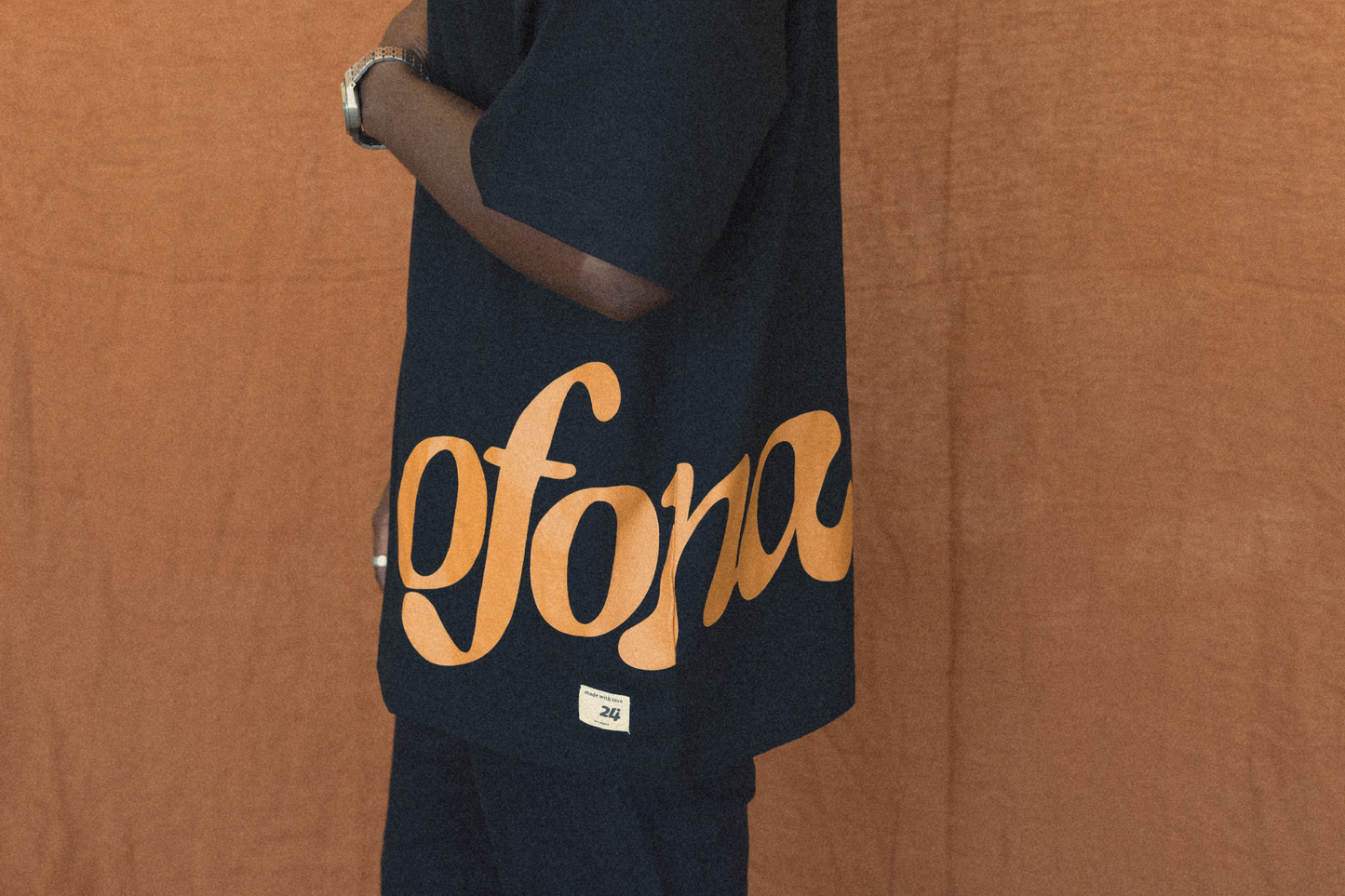 Oversized Logo Wrap Tee - Black