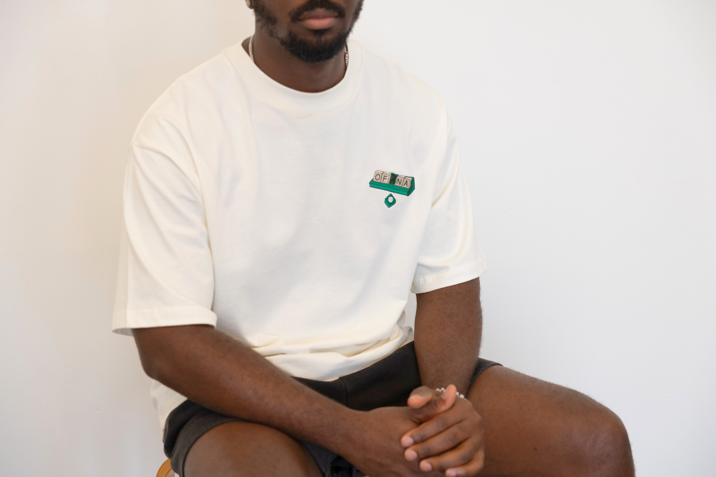 Oversized Scrabble Logo Tee - Off-White