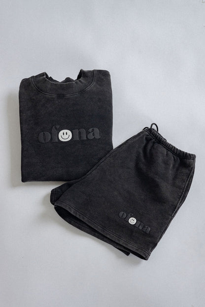 Oversized Core Sweatshort - Black